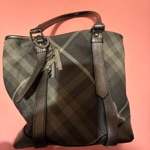 Burberry Nova Check Small Tote Bag black/gray/ matching wallet
